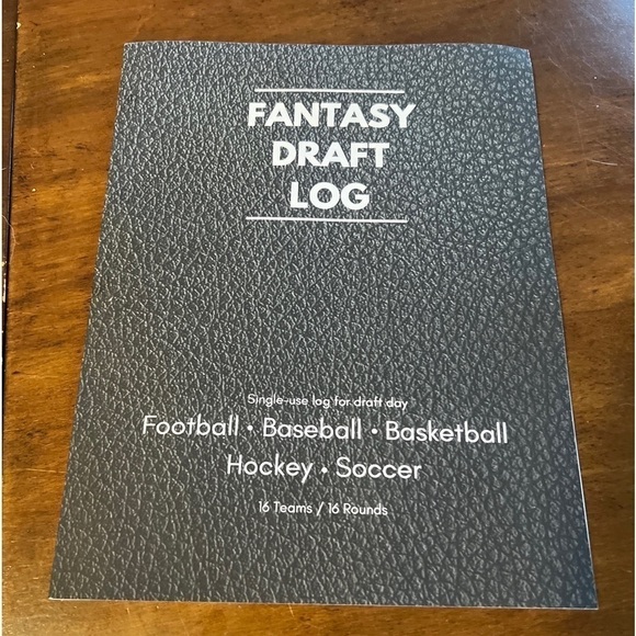 Fantasy Draft Log - Logbook for Fantasy Football and other fantasy sports - Picture 1 of 5